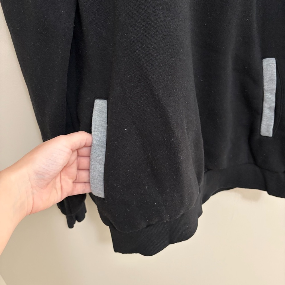Blue and Black Hoodie with Gray Accents Men’s Medium - Picture 3 of 5